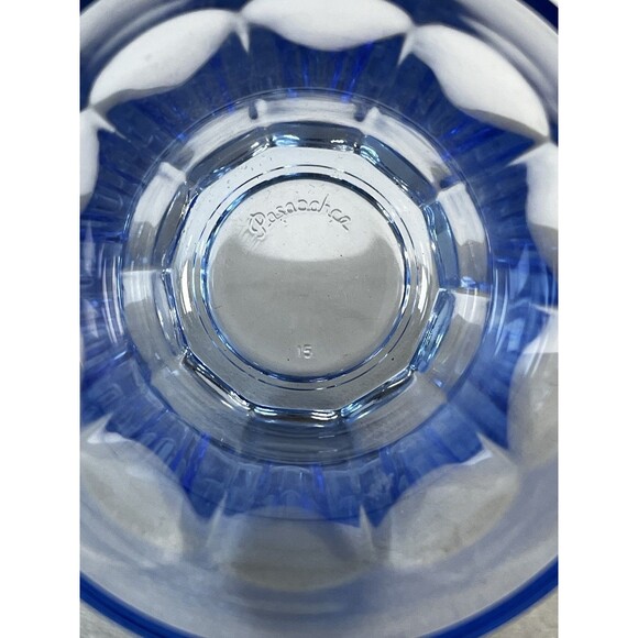 3 Pasabahce Ice Blue Baroque 3.5" Tumblers or Old Fashioned  From Turkey EUC - Picture 2 of 7